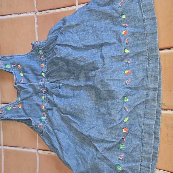 Gap Embroidered Denim Kids Dress - Picture 2 of 2